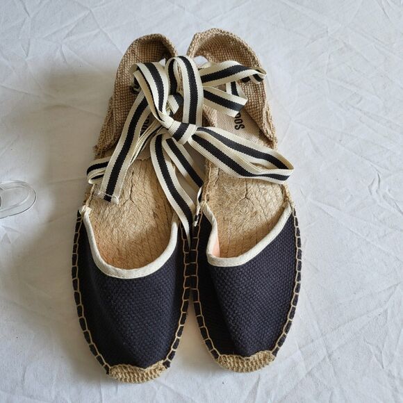 Soludos Black and Cream Espadrilles - Picture 2 of 7